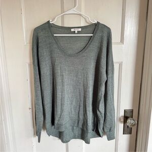 Madewell Southstar merino wool sage sweater size large. Sage/gray color